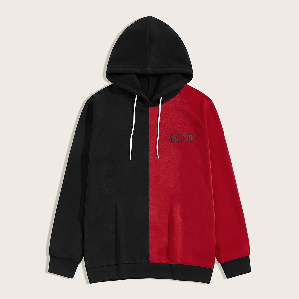 

Guys Letter Graphic Two Tone Hoodie, Multicolor