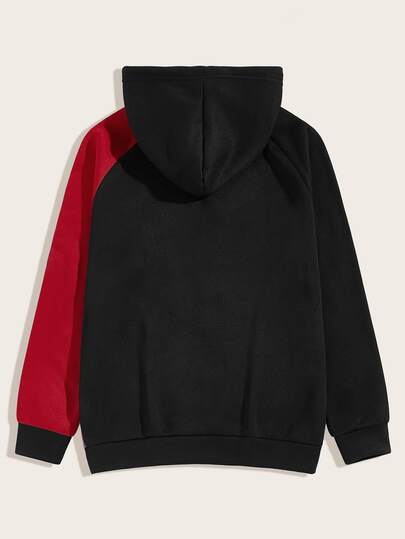 Custom Royal Gray Raglan Sleeves Two Tone Full-Snap Button Hoodie