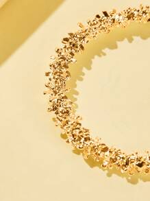 1對紋理圓形耳環