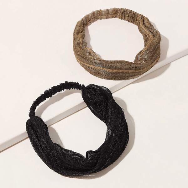 

2pcs Simple Headband, Multicolor