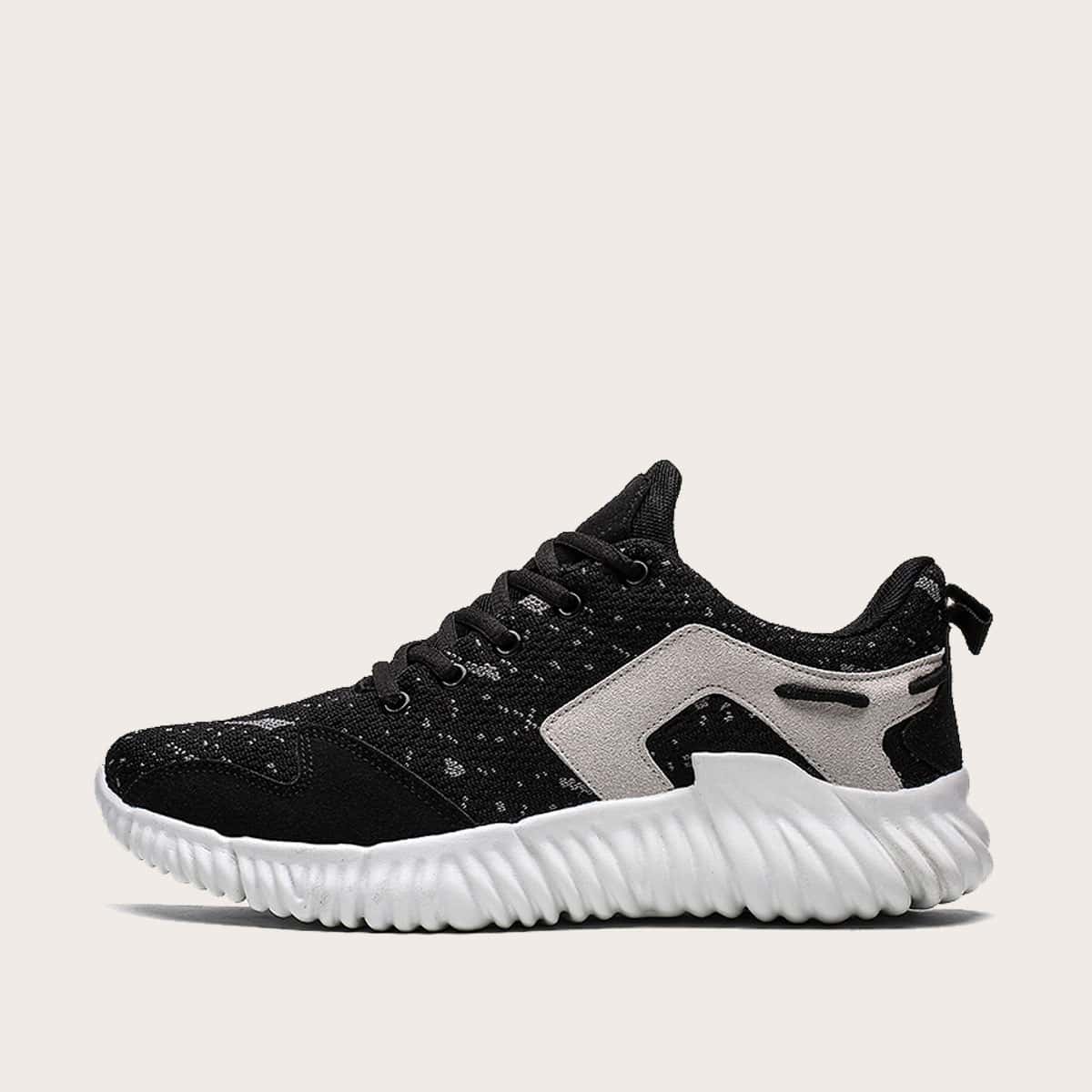 

Guys Lace-up Front Wide Fit Sneakers, Black
