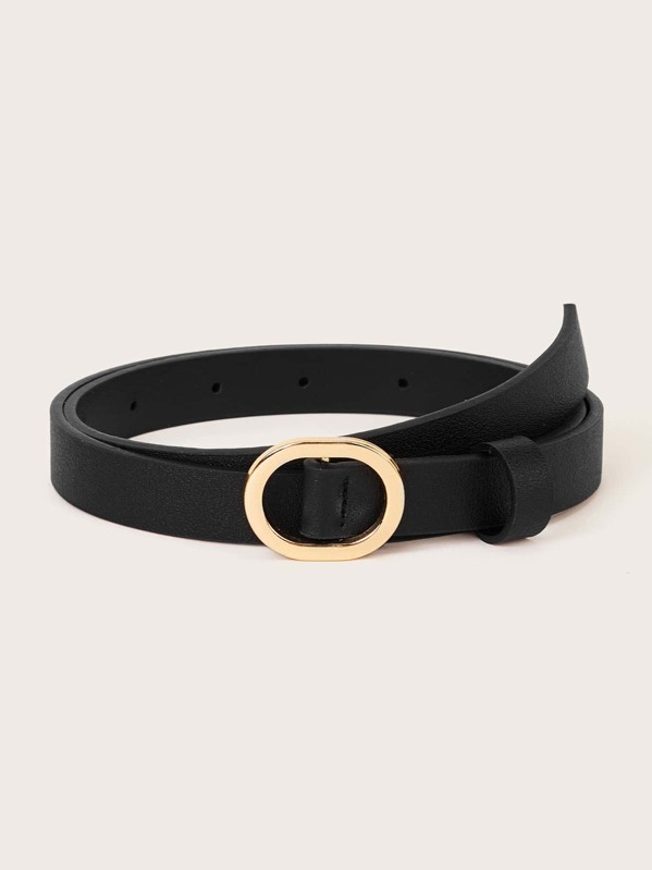 

Kids Metal Buckle Belt, Black