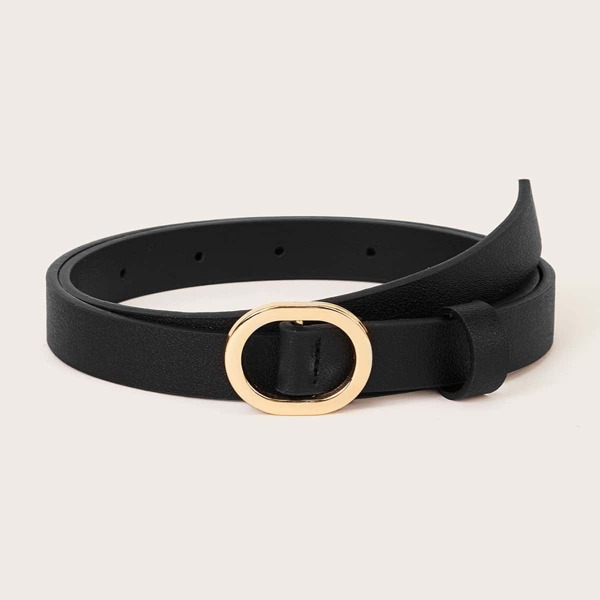 

Kids Metal Buckle Belt, Black