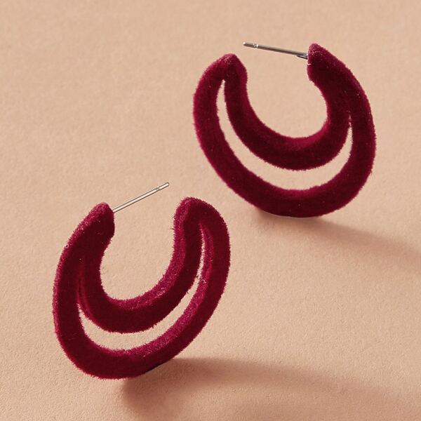 

1pair Round Hoop Earrings