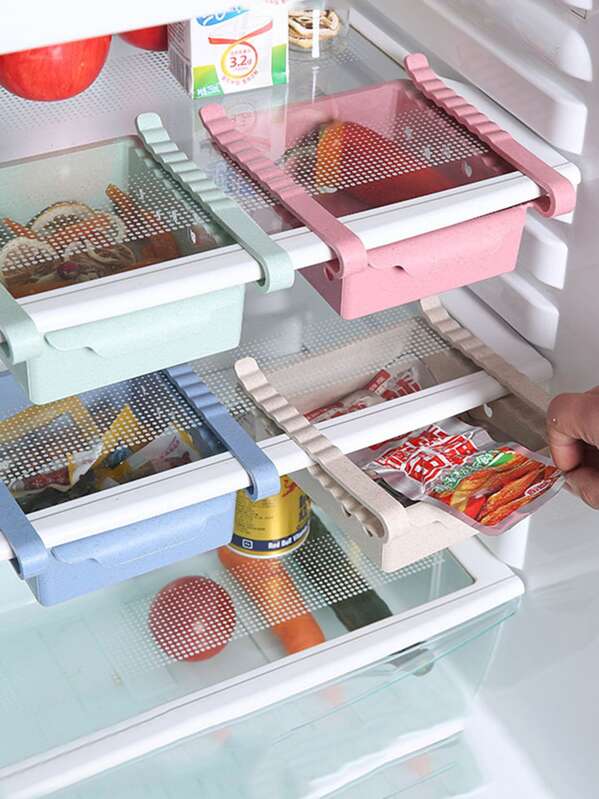 

1pc Kitchen Refrigerator Storage Rack, Multicolor