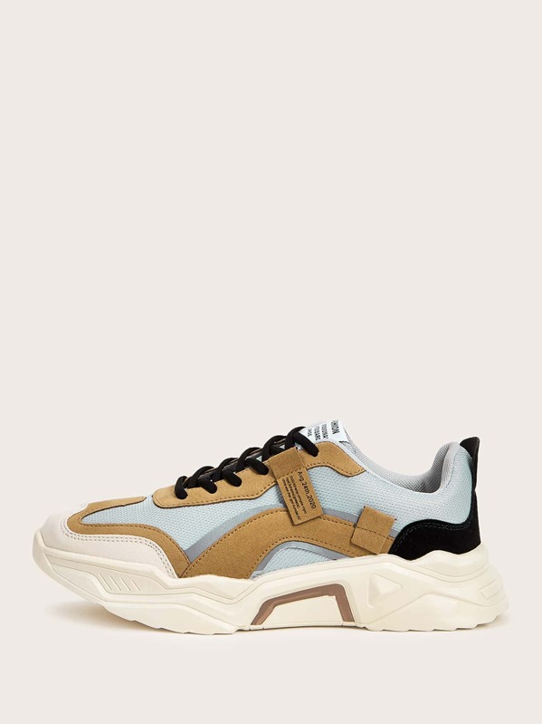 

Men Letter Graphic Chunky Sneakers, Multicolor