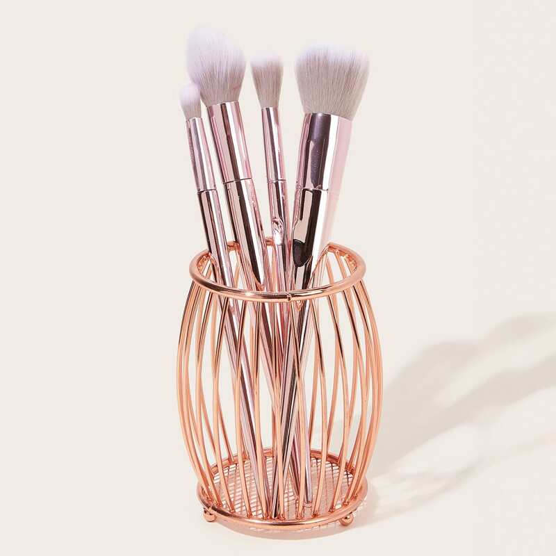 

Metal Hollow-out Cosmetic Holder, Gold
