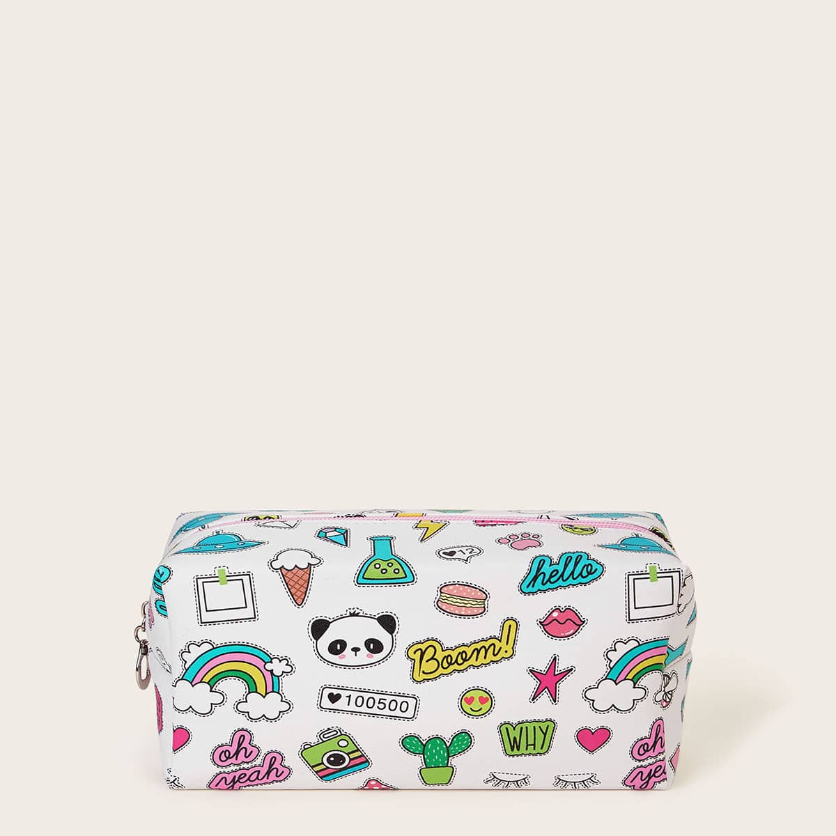 

Cartoon Graphic Makeup Bag, Multicolor