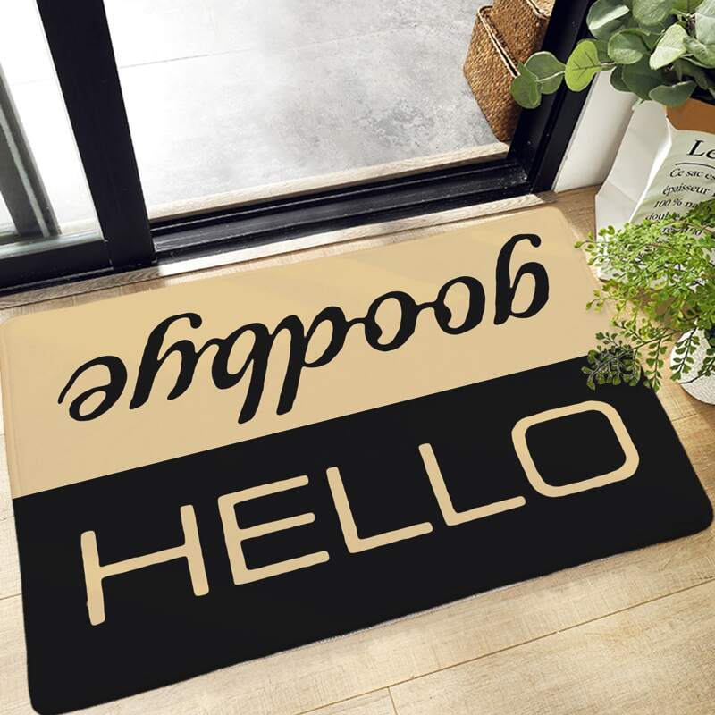 

Letter Graphic Floor Mat, Multicolor