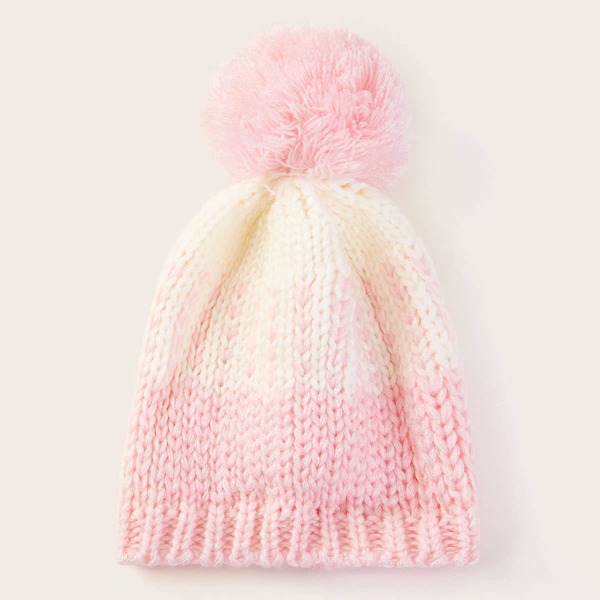 

Baby Pom Pom Decor Knit Beanie, Multicolor