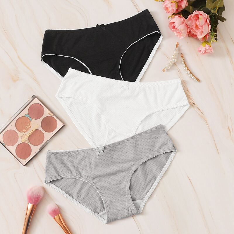 

3pack Solid Panty Set, Multicolor