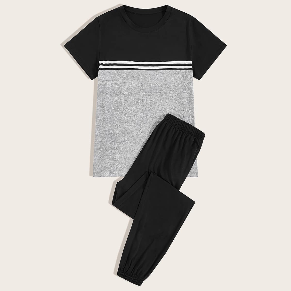 

Guys Cut And Sew Tee & Pants PJ Sets, Multicolor