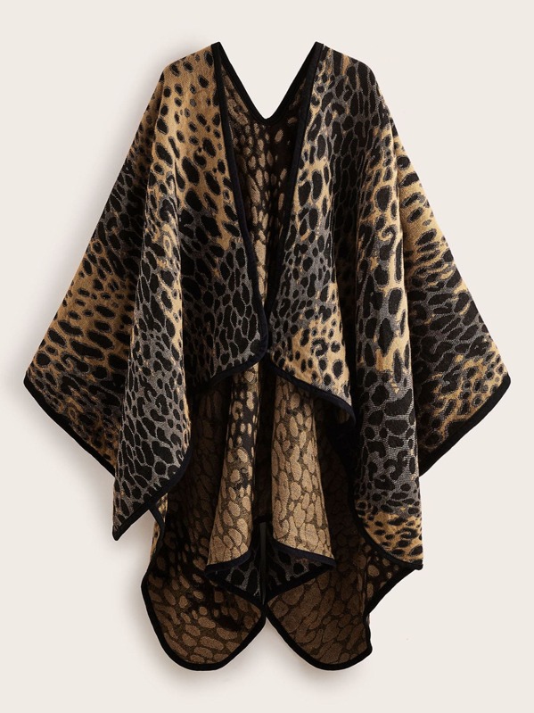 

Leopard Print Shawl, Multicolor