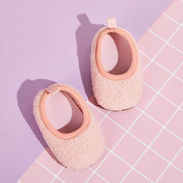 

Baby Girl Faux Fur Fully Covered Flats, Pink