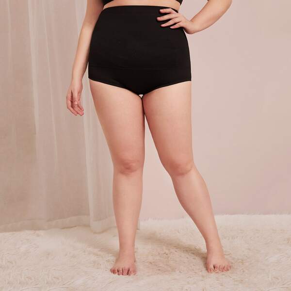 

Plus High Waist Panty, Black