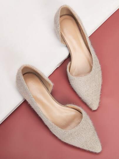 Point Toe Dorsay Flats