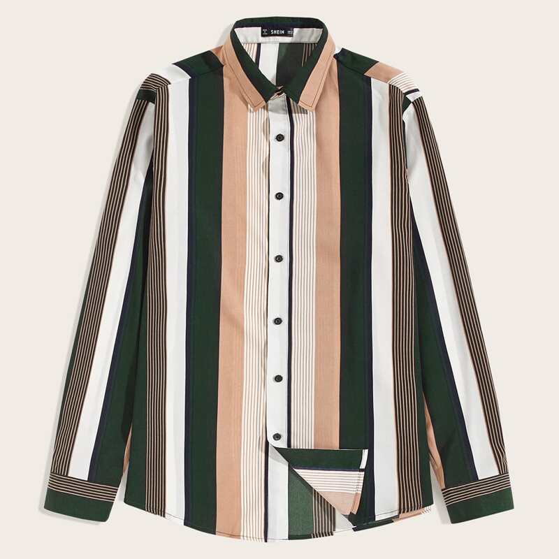 

Guys Striped Collared Shirt, Multicolor