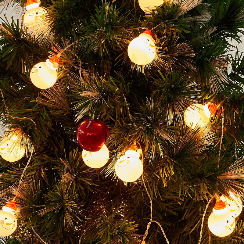 

10pcs Christmas Snowman Bulb String Light, Multicolor