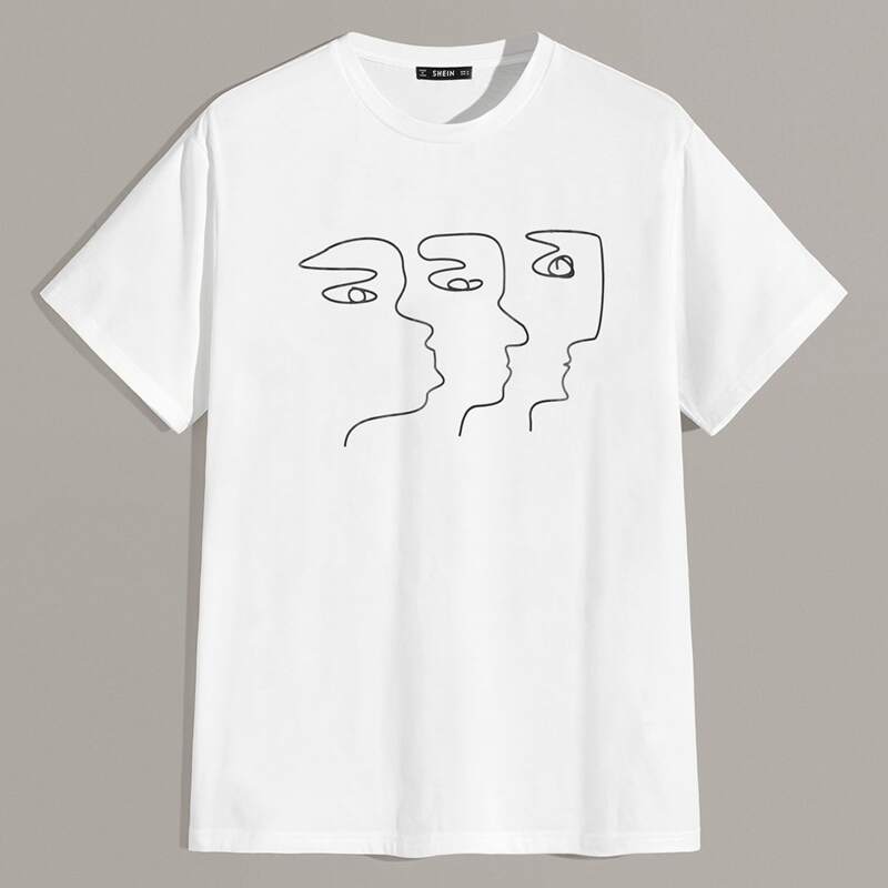 

Guys Figure Graphic Tee, White