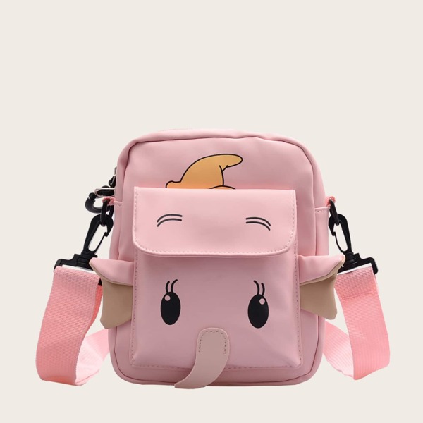 

Girls Elephant Design Crossbody Bag, Pink