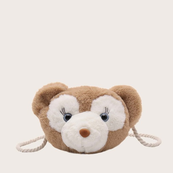 

Girls Bear Design Crossbody Bag, Khaki