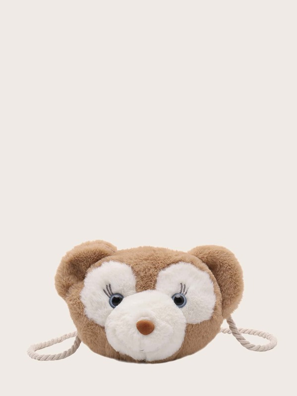 

Girls Bear Design Crossbody Bag, Khaki