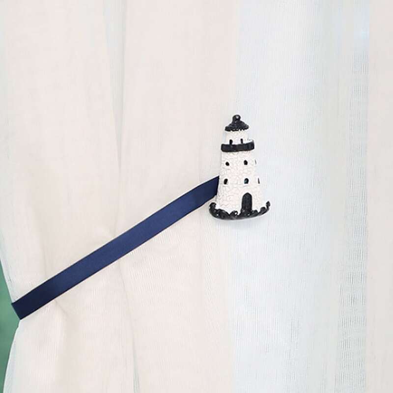 

1pc Random Lighthouse Curtain Tieback, Black and white