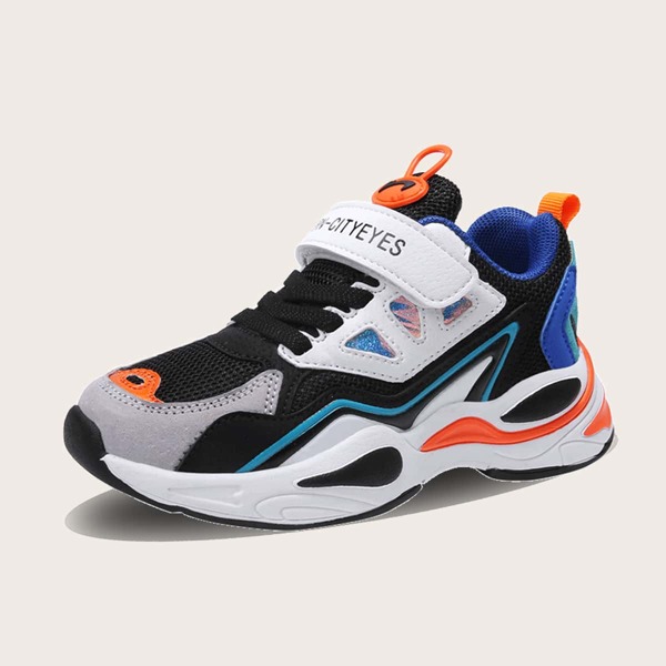 

Boys Color Block Velcro Strap Chunky Sneakers, Multicolor