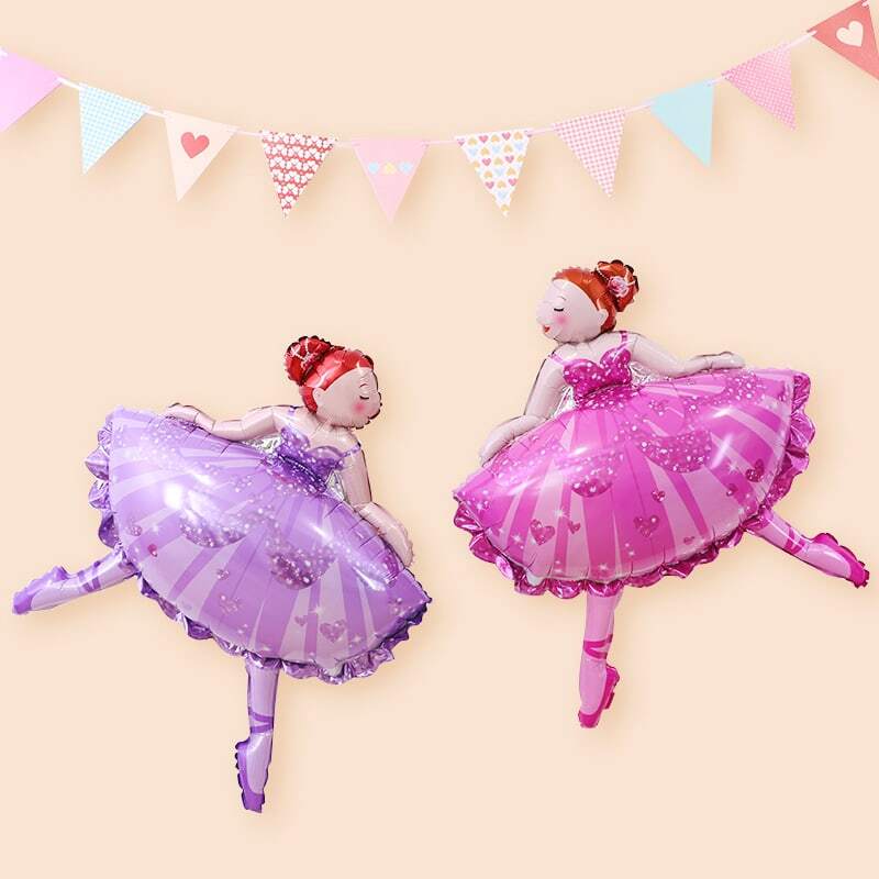 

2pcs Girl Shaped Balloon, Multicolor