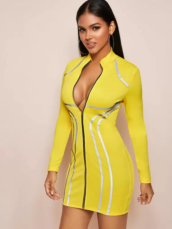 reflective bodycon dress