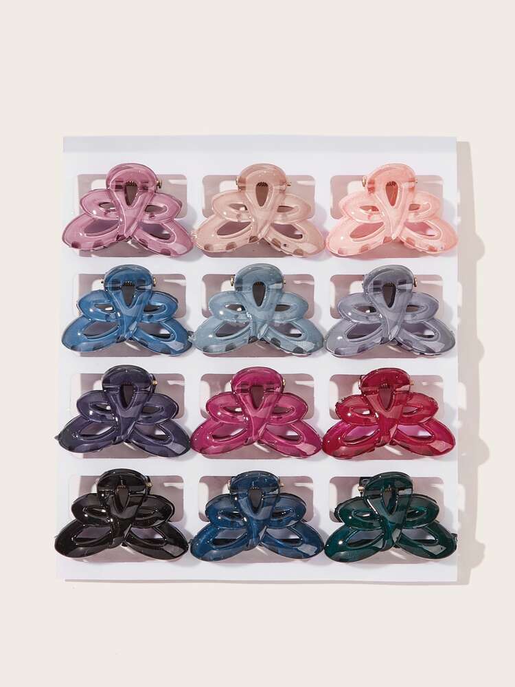 12pcs Butterfly Design Hair Claw