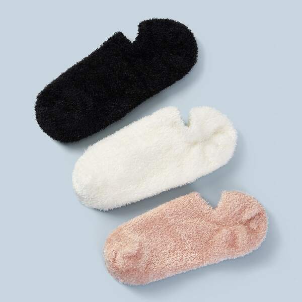 

3pairs Girls Fluffy Ankle Socks