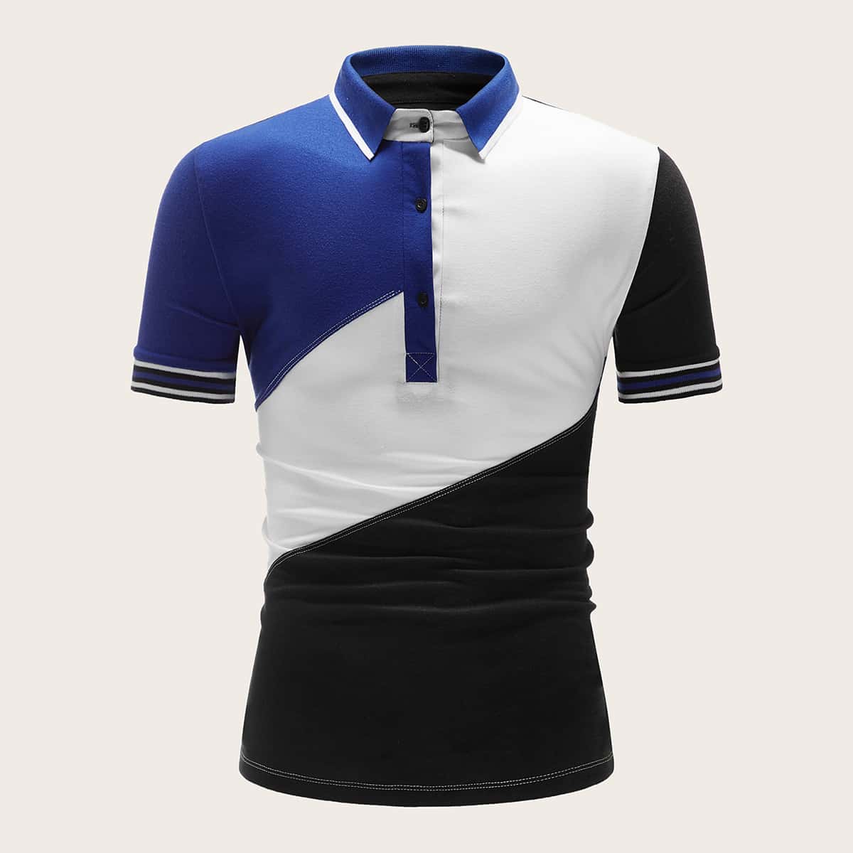 

Guys Cut And Sew Panel Polo Shirt, Multicolor