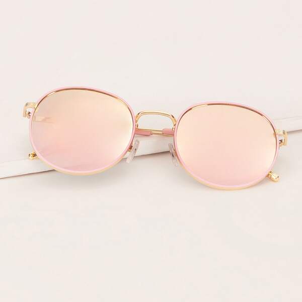 

Metal Frame Tinted Lens Sunglasses With Case
