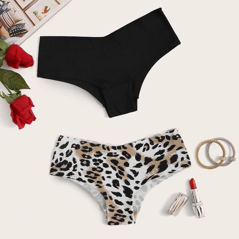 

2pack Mixed Print Panty Set, Multicolor