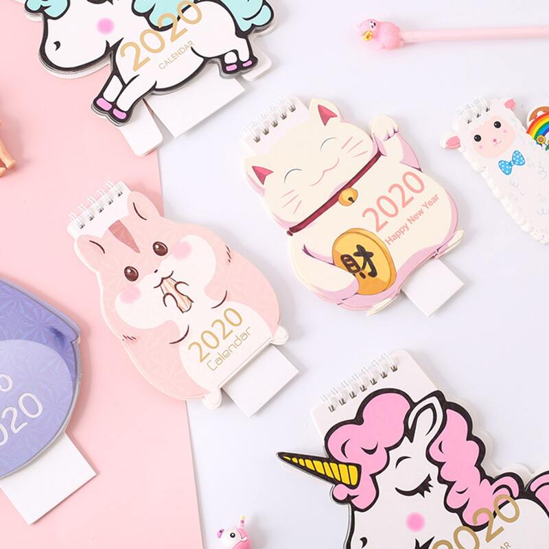 1pc Random Cartoon Animal Desk Calendar