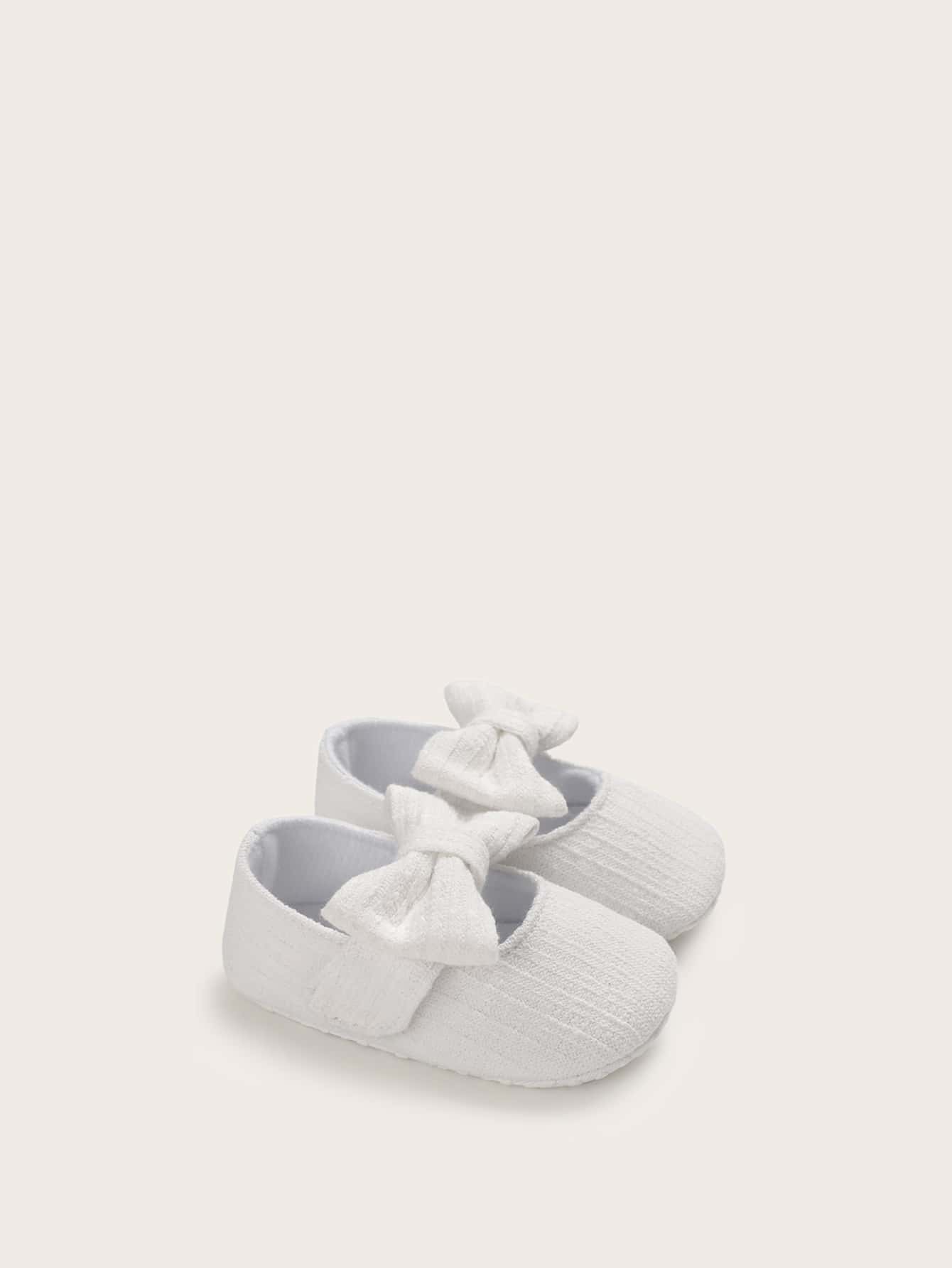 Zapatos de bebé niña con diseño de lazo - Blanco - Ver 1