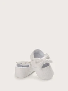 Zapatos de bebé niña con diseño de lazo - Blanco - Ver 2