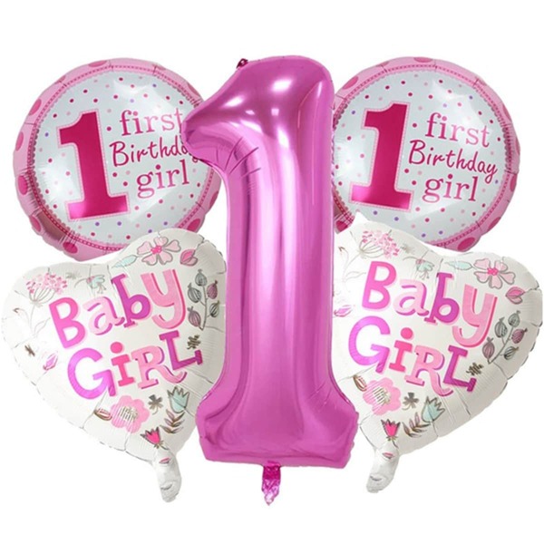 

5pcs Baby Party Decorative Balloon Set, Pink