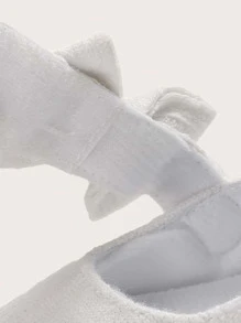 Zapatos de bebé niña con diseño de lazo - Blanco - Ver 6