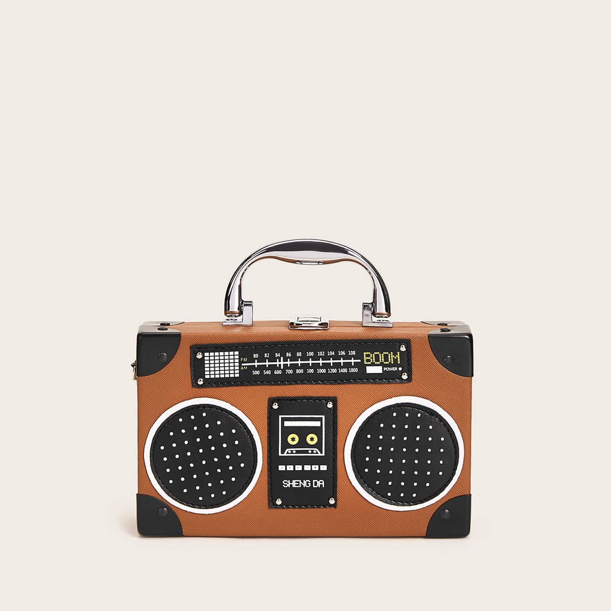 

Radio Design Structured Satchel Bag, Brown