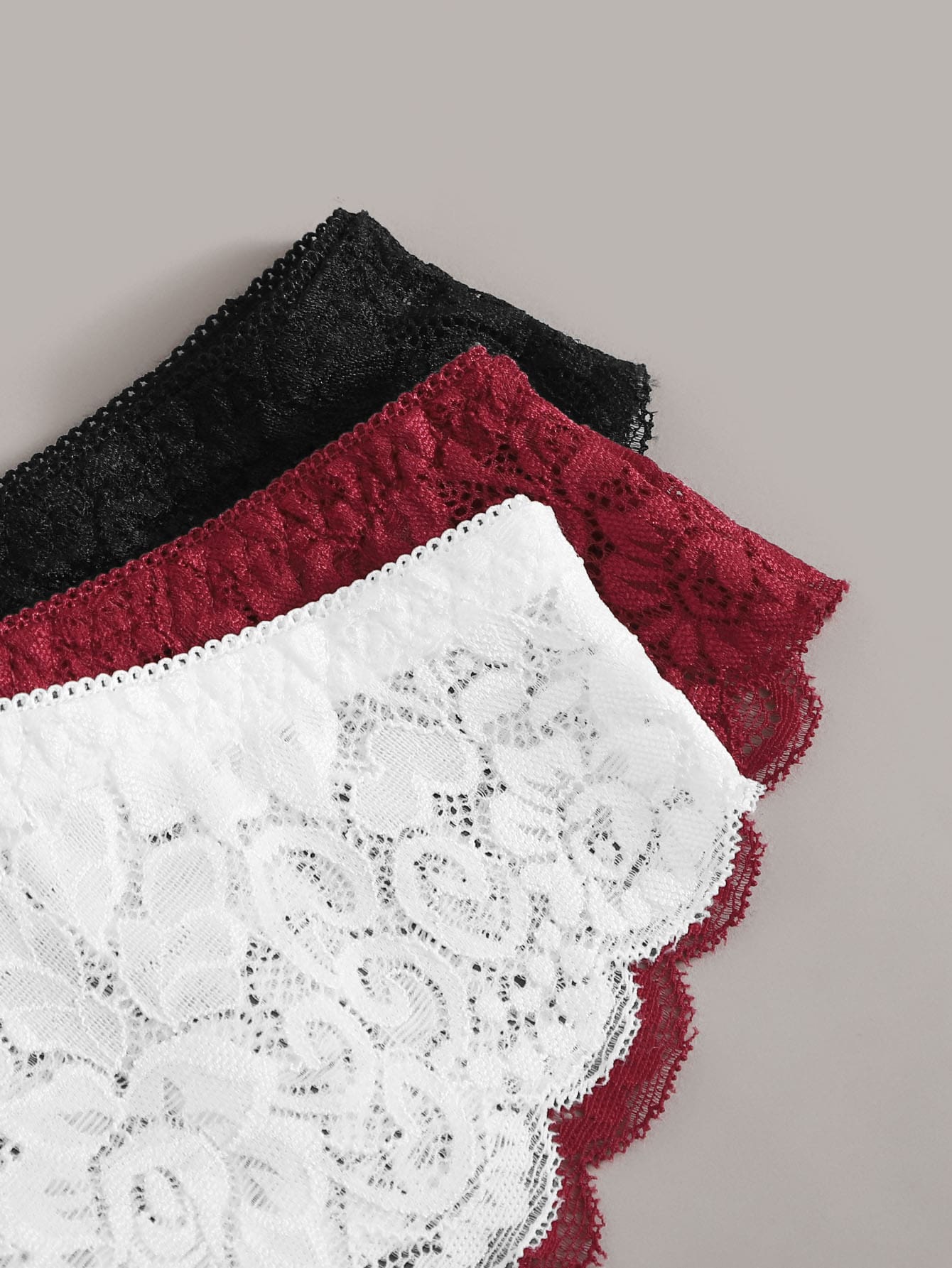 3pack Floral Lace Panty Set