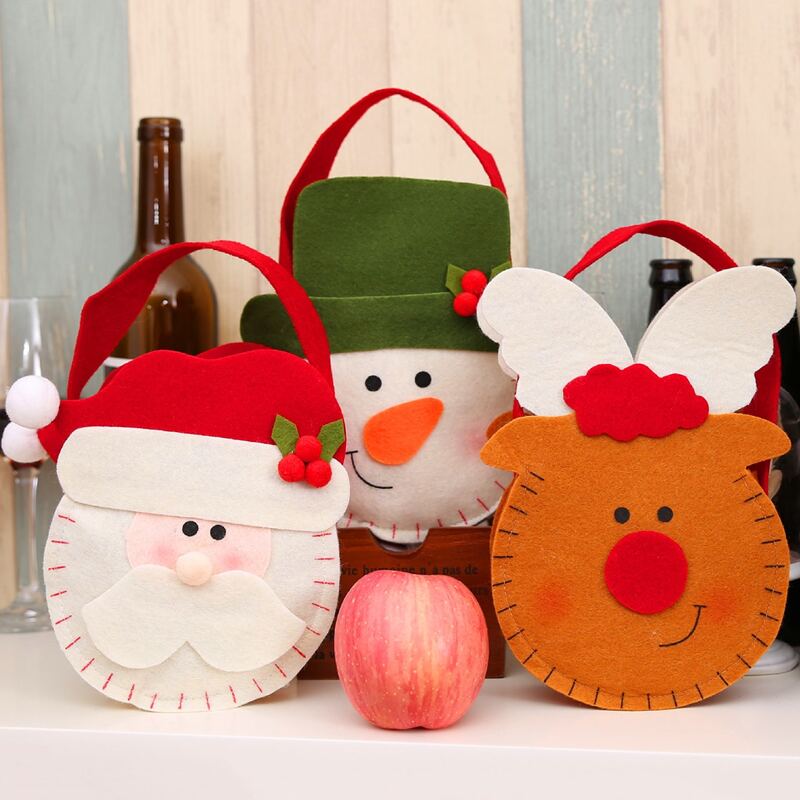 

1pc Cute Santa Claus Portable Candy Bag, Multicolor
