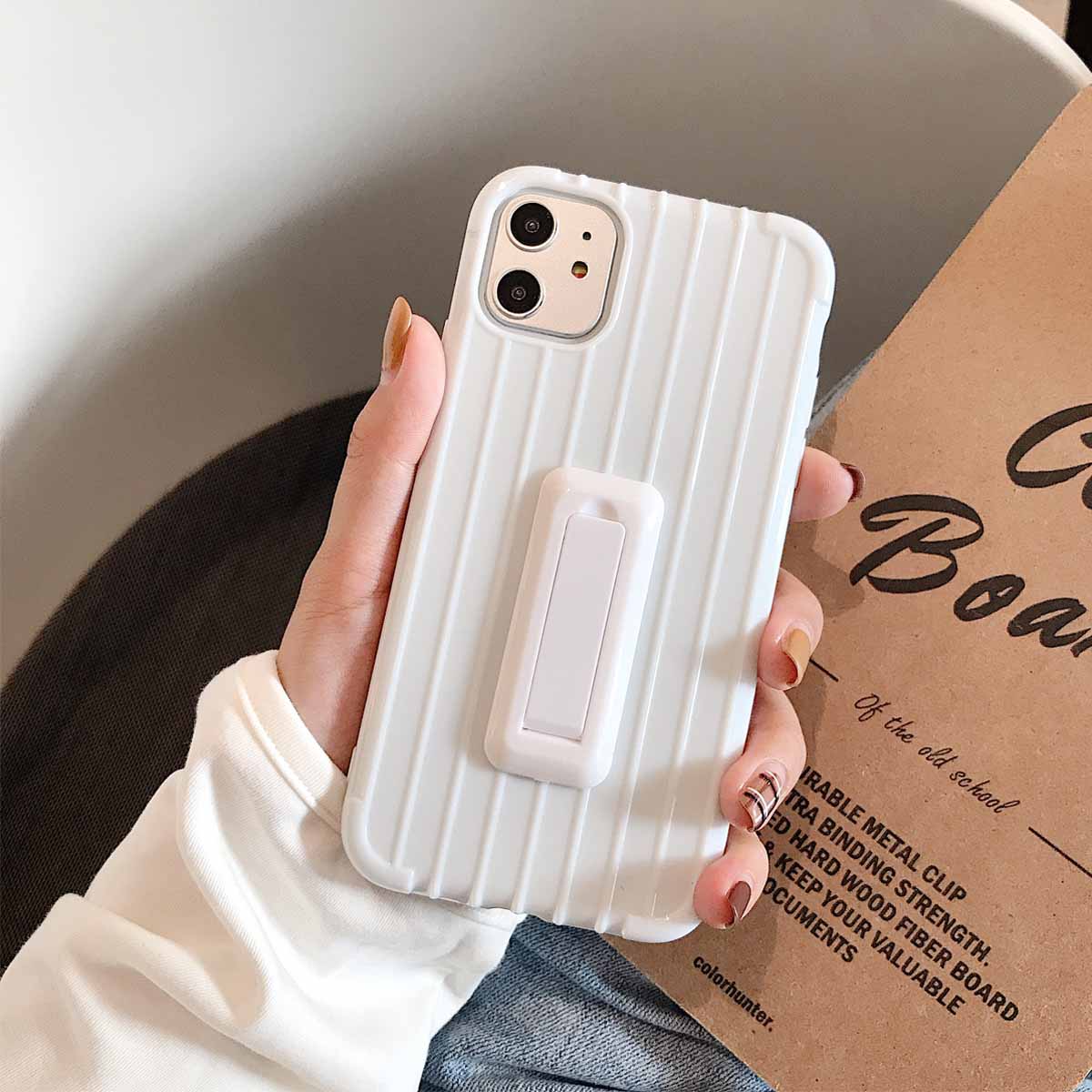 

Solid Luggage Design iPhone Case, White