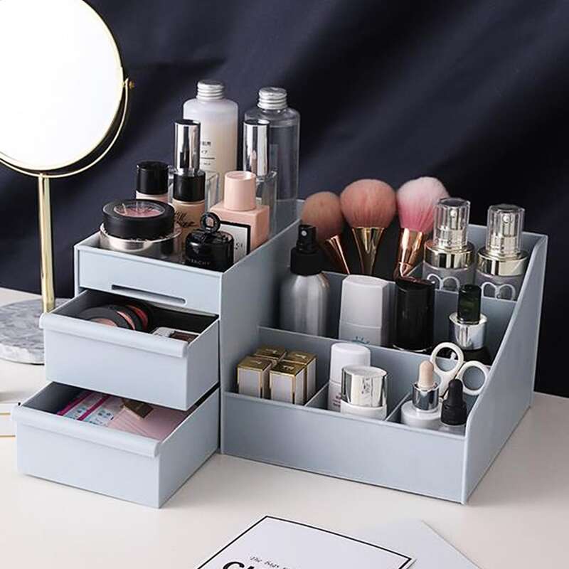 

1pc Drawer Design Desktop Cosmetic Storage Box, Multicolor