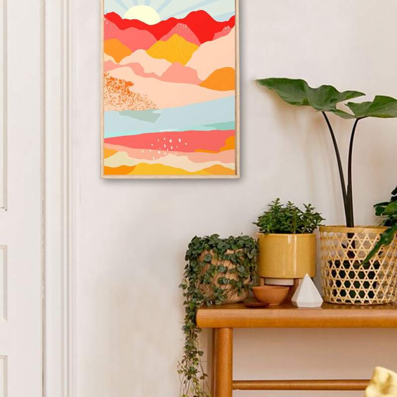 

Abstract Mountain Wall Art Print Without Frame