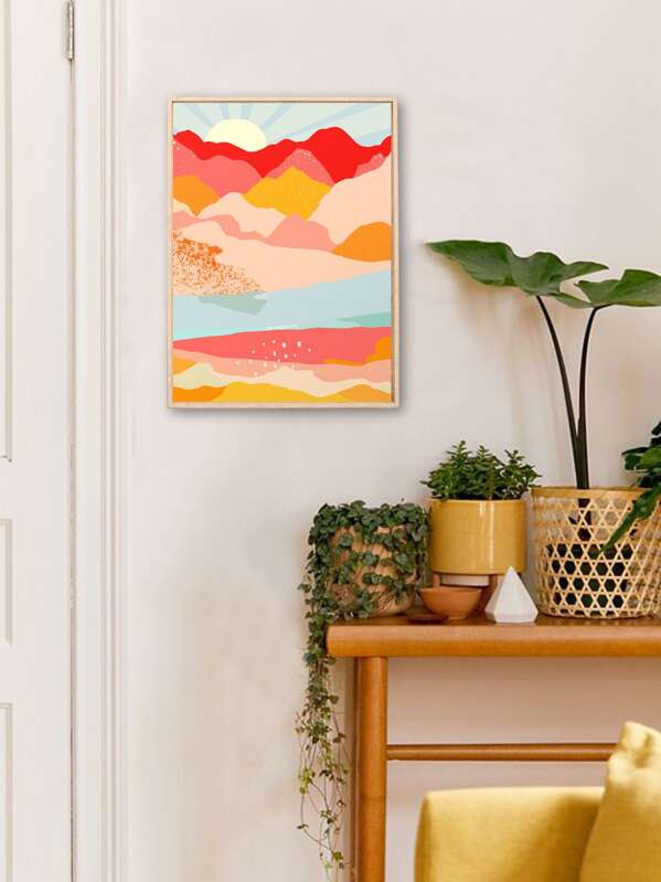 

Abstract Mountain Wall Art Print Without Frame