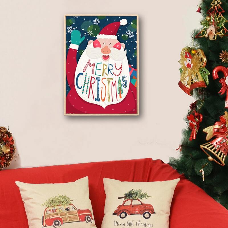 

Cute Santa Claus Wall Print Without Frame