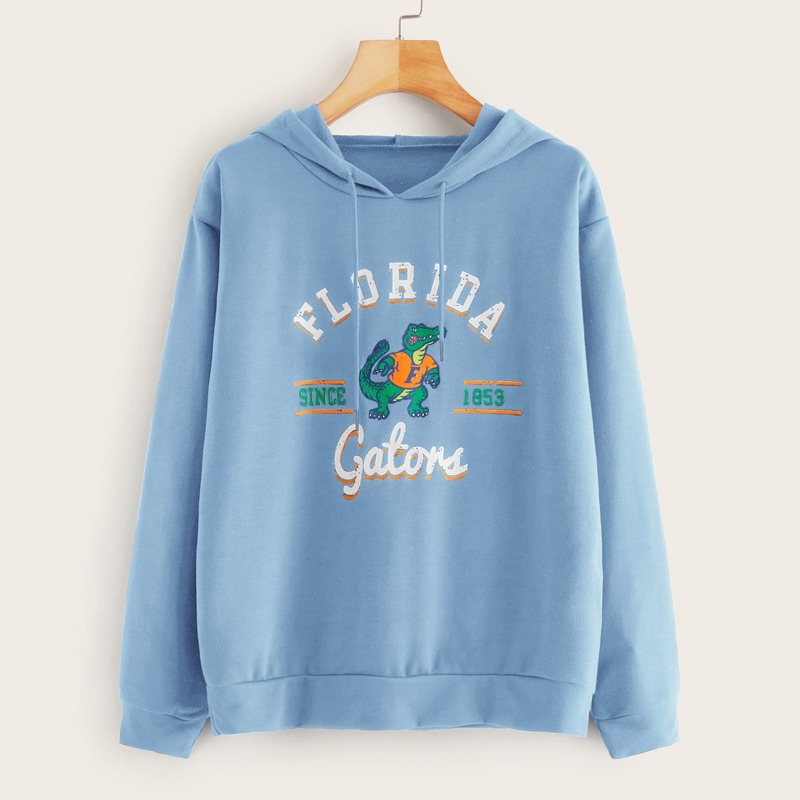

Florida Graphic Blue Hoodie, Blue pastel