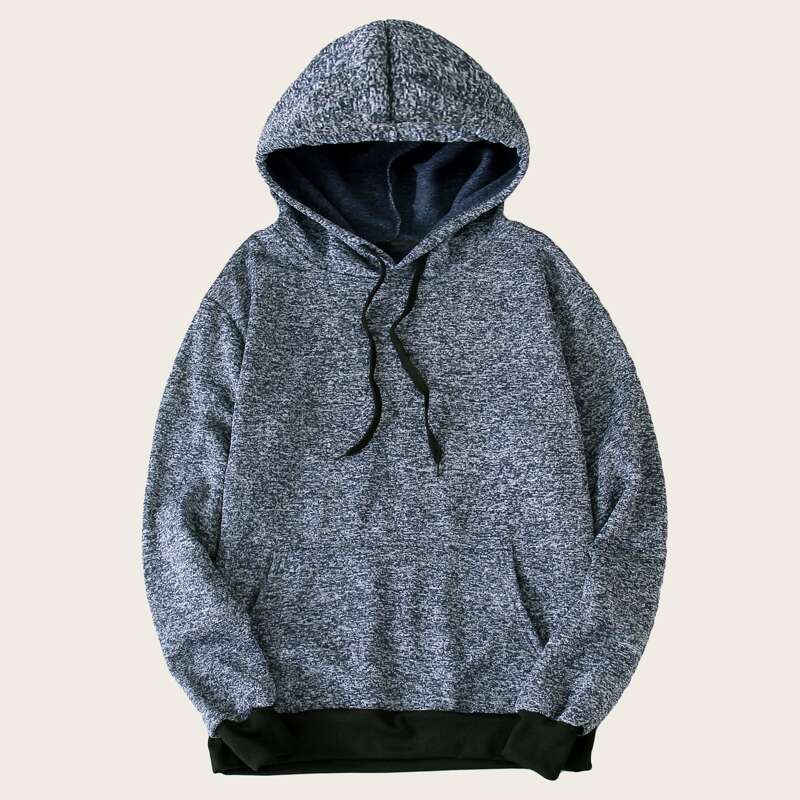 

Guys Space Dye Kangaroo Pocket Drawstring Hoodie, Navy